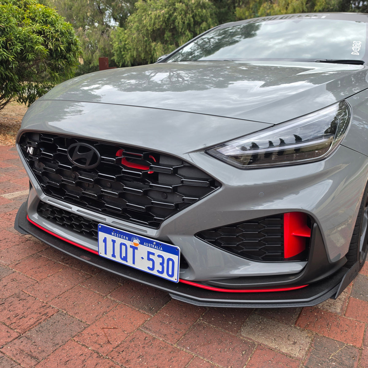 3D printed number plate relocation bracket for facelift Hyundai i30N
