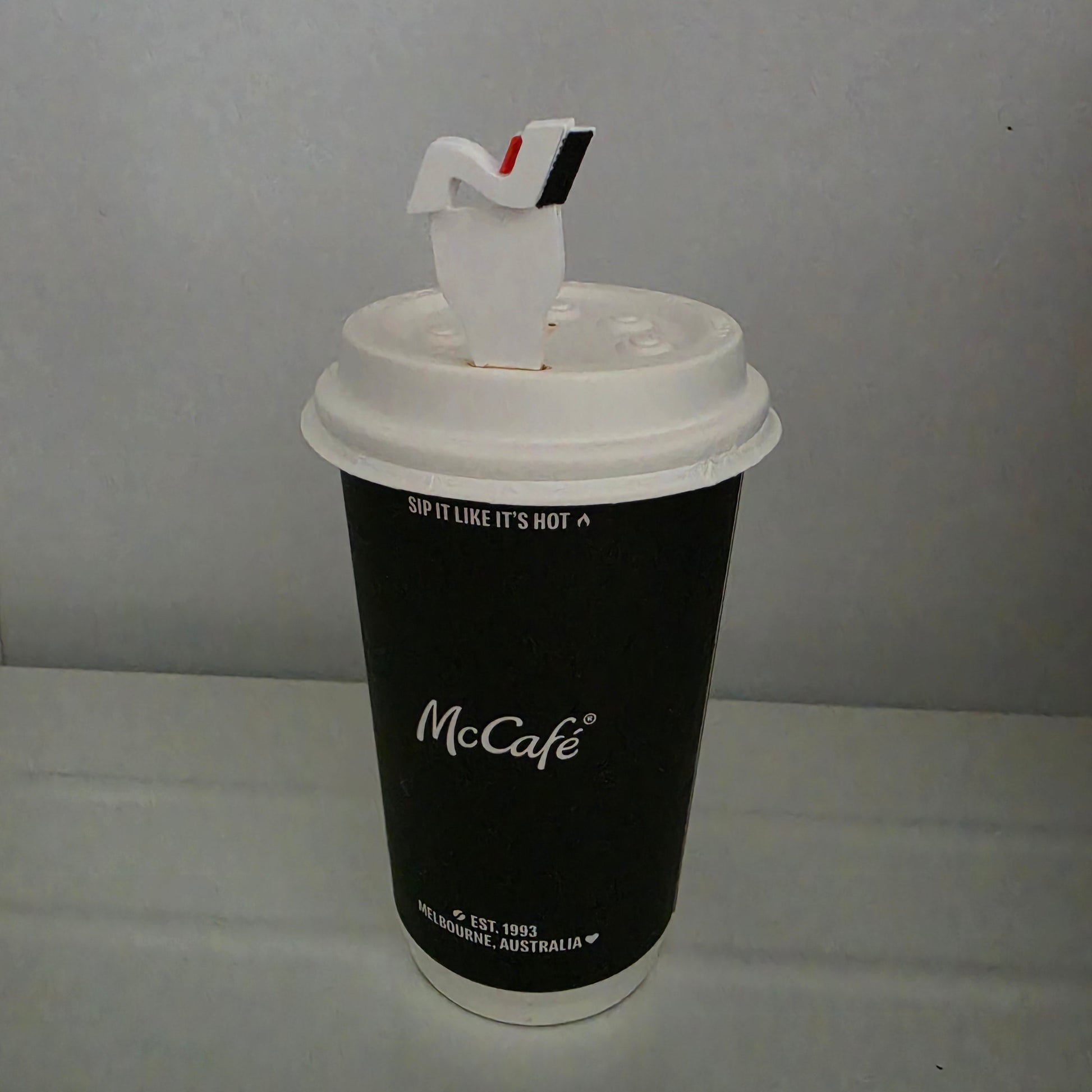 Hyundai N logo 3D printed coffee cup spill stop